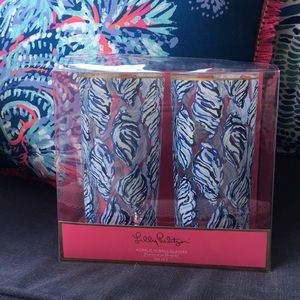 NIB Lilly Pulitzer Acrylic Hi-ball Glasses Drop In